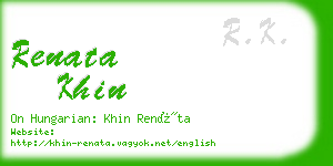 renata khin business card